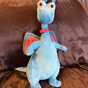 DISNEY STORE Doc McStuffins STUFFY THE BLUE DRAGON 15” TALKING PLUSH TOY -Tested